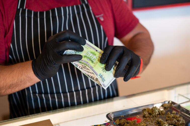 Friendly, gloved service at the counter